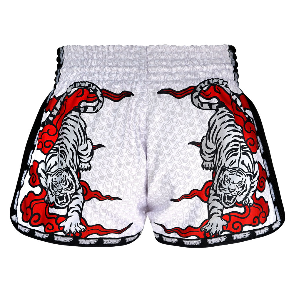 Double Tiger With Red Text/White kids - Muay Thai Short