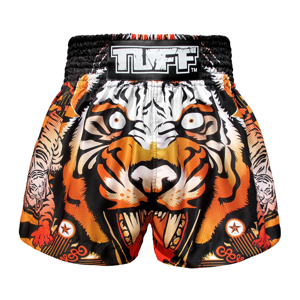 Orange Traditional Style Cruel Tiger Kids - Muay Thai Short