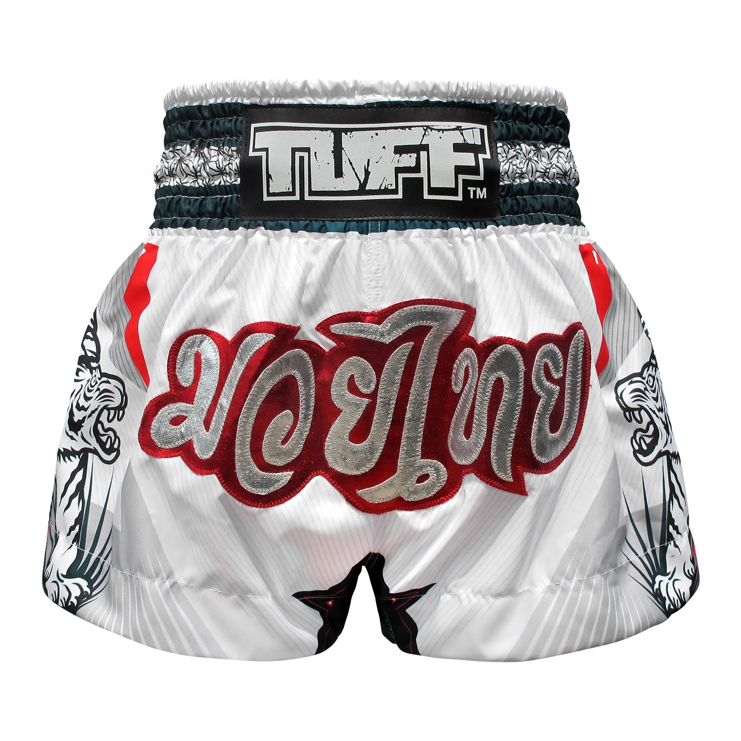 White With Double White Tiger - Muai Thai Short