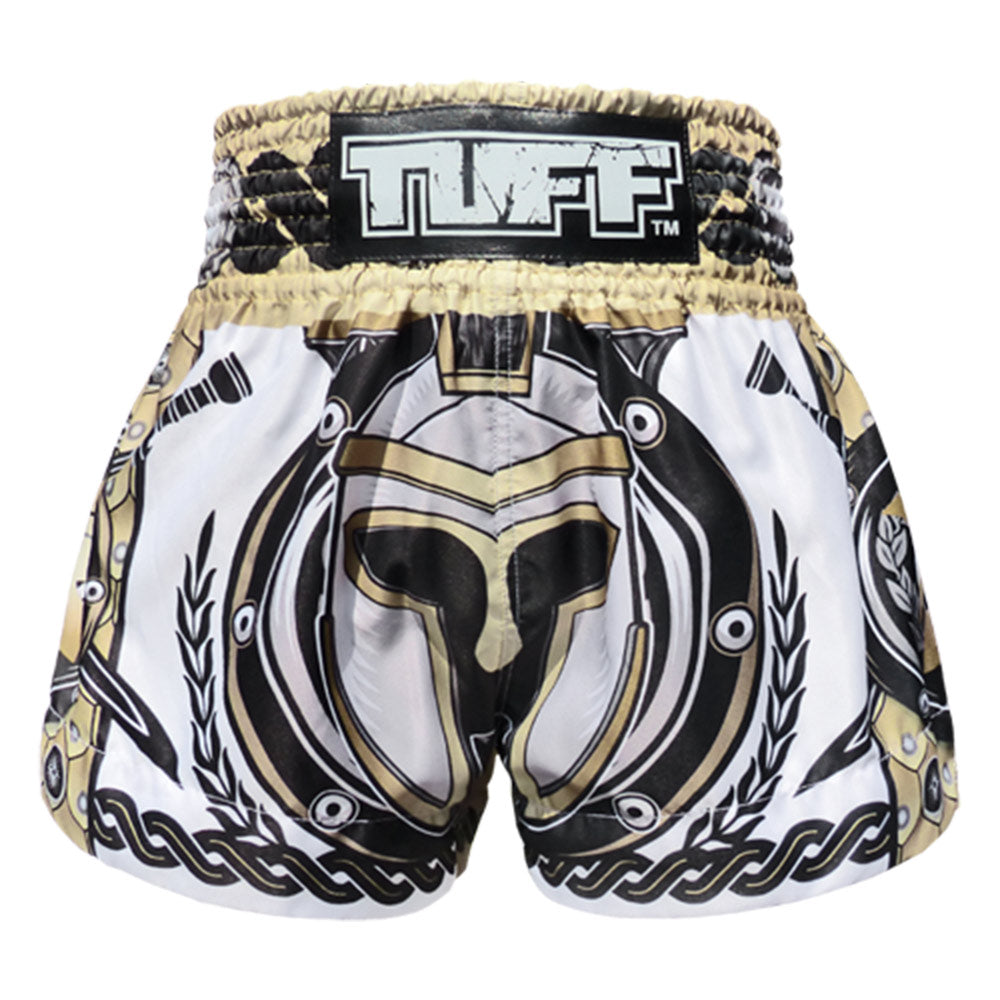 Golden Gladiator in White- Muay Thai Short