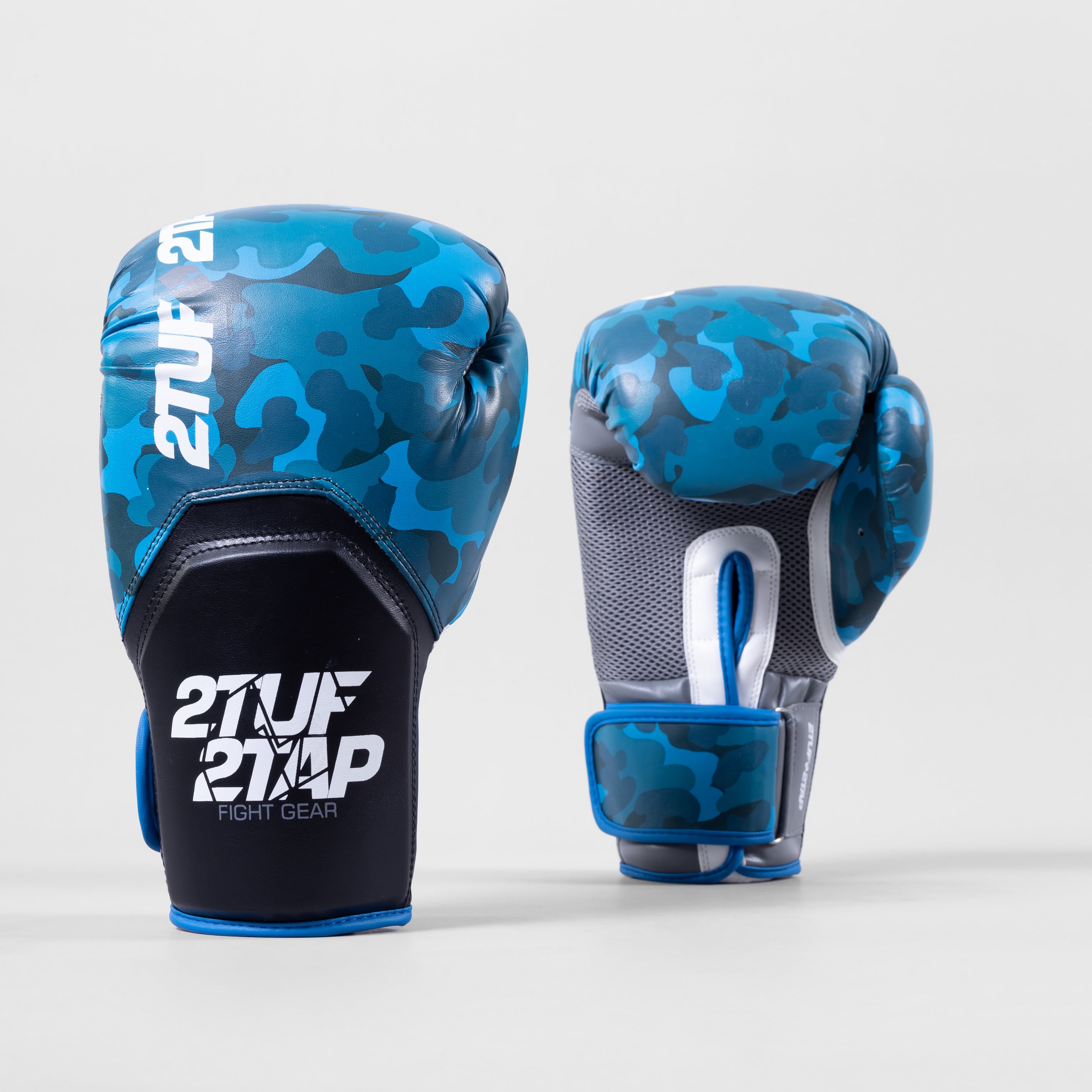 'Camo Elite' Boxing Gloves - Blue/Black 2TUF2TAP