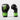 'Evolution' Boxing Gloves - Black/Green 2TUF2TAP